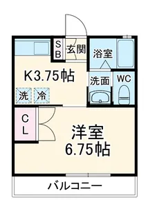 フローラ綱島【202号室】の間取り