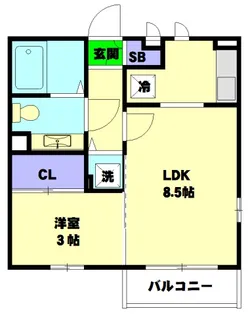 フラットFK【1階】の間取り