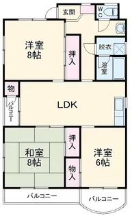 ヴィレッジ杉田B【300号室】の間取り