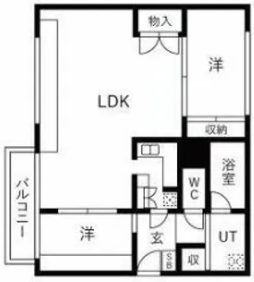 田園マンション【3階】の間取り
