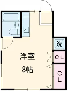 六鱗荘【203号室】の間取り