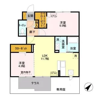 アシェルパークⅡ【1階】の間取り