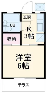 ハイツグリーンヒル【1A号室】の間取り