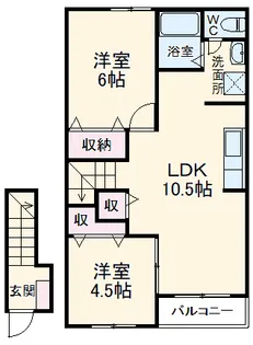 クレストールベルツリーⅡ【202号室】の間取り