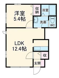 グリーンヒル加賀原【101号室】の間取り
