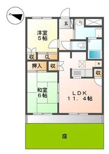 リヴィエールⅡ【1階】の間取り