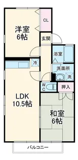 リヴィエールⅡ【2階】の間取り