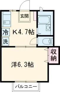 アメニティ粕谷【1階】の間取り