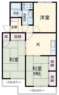 マンションブルースカイ【3階】の間取り