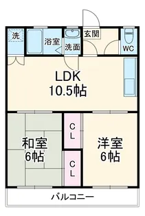 京和コーポ【203号室】の間取り