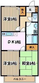 ピアウエストハウス【202号室】の間取り