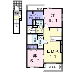 ロリンズ ガーデン Ⅲ【2階】の間取り
