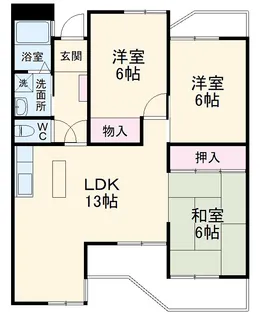 向島マンションA【A-33号室】の間取り