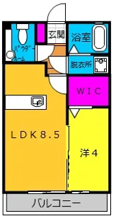 ドエル志都呂 B【1階】の間取り