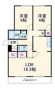 牧の原中央マンション【00403号室】の間取り