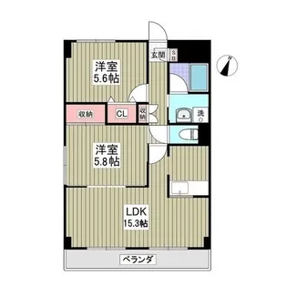 オーチャード【406号室】の間取り