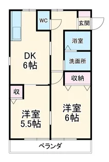 メゾンさくらB【1階】の間取り