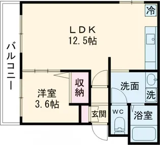 パレアージュ美咲【2階】の間取り