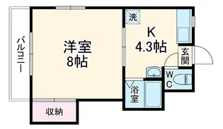 メゾン・ド・ボネール【106号室】の間取り