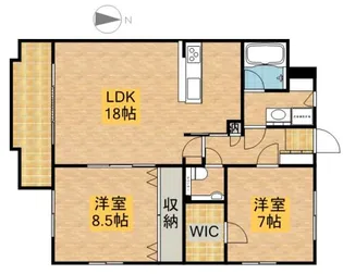 コンフォート志都呂【102号室】の間取り