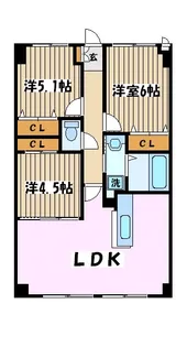 クレール和泉【1階】の間取り