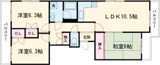 ラ・ポール七番館【3階】の間取り