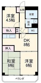 サンコート平和ヶ丘【1階】の間取り