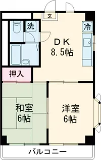 ヴィラ旭【2階】の間取り