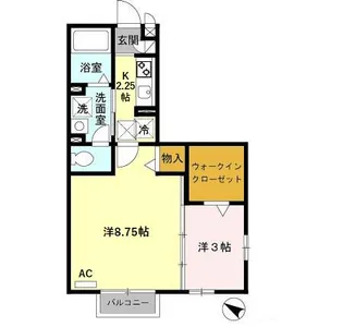 メイプルスタジオ【1階】の間取り