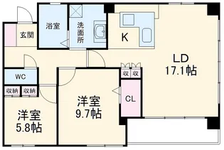 レザンドール東山元町【201号室】の間取り