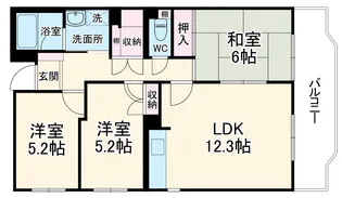 ルモンドヒル上尾【5階】の間取り