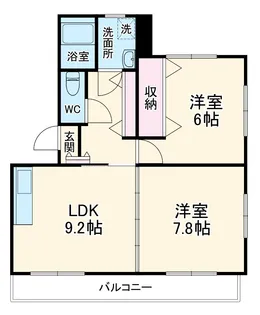 マンション芳舟Ⅰ【2-A号室】の間取り