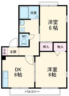 ディアス北上尾 A・B【A-201号室】の間取り