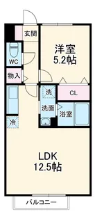 セレ下日出谷【2階】の間取り
