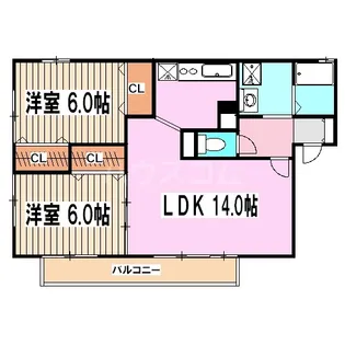 ガーデンハウス【1階】の間取り