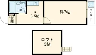 パレス平和台【202号室】の間取り