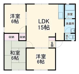 パナサンビューハイツ【B-101号室】の間取り