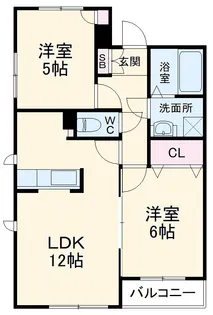 グリーンヒルズカーム【1階】の間取り