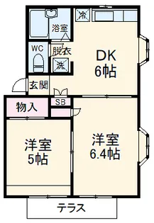 エステート・ヴィラ・コート【1階】の間取り