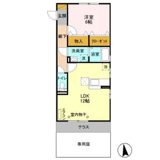 アヴェニール志津A【1階】の間取り