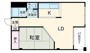 ニチモ日吉第5コーポラス【3階】の間取り