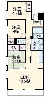 オーチャード ヴィレッジ【107号室】の間取り