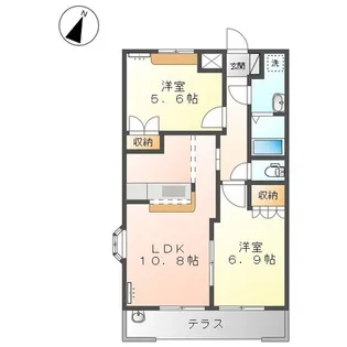 ライム・ライト・アゲオ弐番館【107号室】の間取り