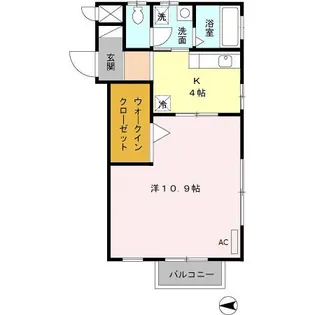 ルミエール西高尾B【102号室】の間取り