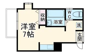 メゾンホワイト【202号室】の間取り