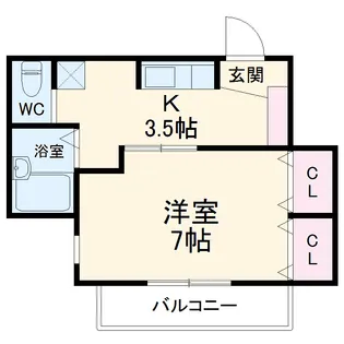 プロヴァンス日吉【201号室】の間取り
