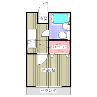 クラスカ上尾【102号室】の間取り