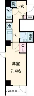 ガーラ・ステーション新宿牛込柳町【4階】の間取り