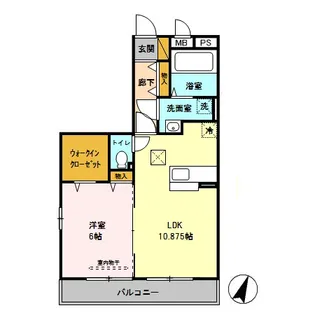 サン・クレストコート【1階】の間取り