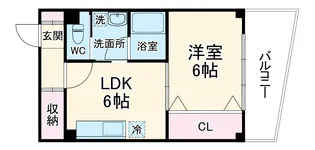 プティトゥ【1A号室】の間取り